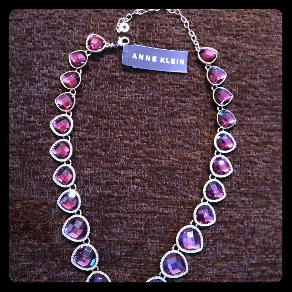 Anne Klein lavender stone necklace NWT